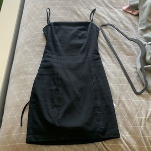 Black Windsor Homecoming Mini Dress, Criss-Cross back, Tight